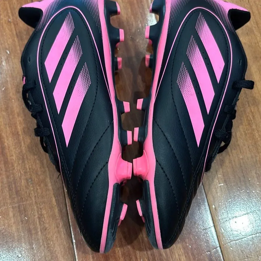 Adidas Goletto Kids Soccer Cleats Black Pink Youth Size 2